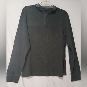 Perry Ellis Charcoal Zip-Up Sweater